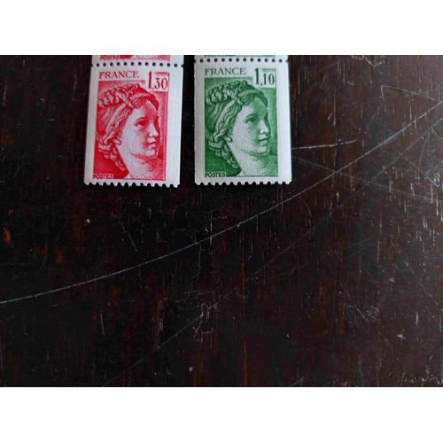 Lot De 2 Timbre De France Neufs ** Sabine N°S 2062 Et 2063 Roulette