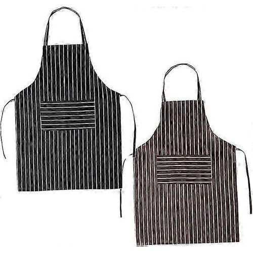 Housses de planche à repasser 2 pièces Tablier rayé Tablier résistant à l'huile Tablier de cuisine Tablier de travail Tablier de travail ménager Tablier de maison noir Tablier de travail de cuisine