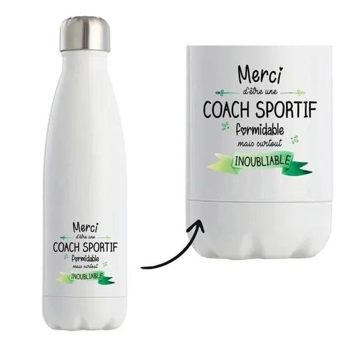 Bouteille Isotherme - Coach - Personnalisée - Acier Inoxydable - 500 Ml - Mixte