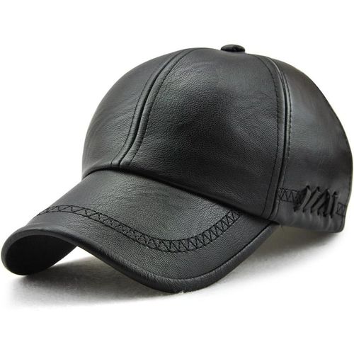 Rfgvc-Homme Casquette De Baseball En Cuir Casquette Réglable Chapeau Sportif Hat Bonnet Flat Cap