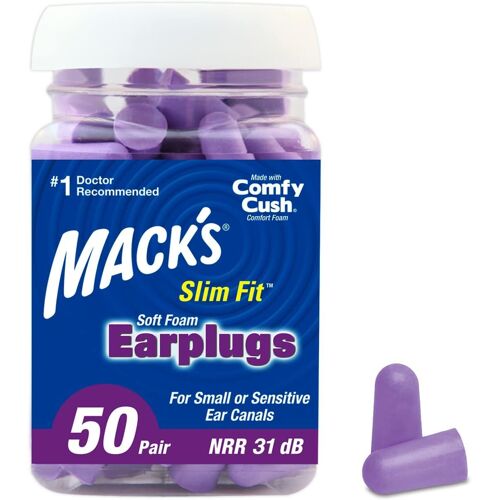 Jexnovashop-Macks Lot De 2 Bouchons D'oreilles Jetables - Protection Contre Le Bruit - Violet 
