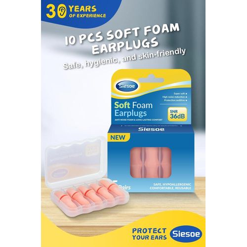 Kalanka-Siesoe Bouchon D'oreille¿Microvent¿ 36 Db 5 Paires - Cloudsoft¿ Adaptive Fit Et Technologie Smartseal¿ Pour Dormir, Concerts, Travail, Voyages Et Sensibilité Au Bruit (Rose, Moyen) 