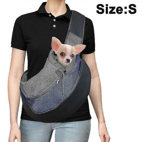 (S-Sapphire) Sac De Transport Pour Chien, Sac De Voyage En Maille Respirante, Mains Libres