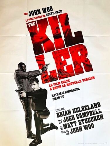 The Killer - Véritable Affiche De Cinéma Pliée - Format 120x160 Cm - De John Woo Avec Nathalie Emmanuel, Omar Sy, Sam Worthington, Diana Silvers - 2024
