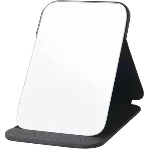 Kal-1 Pièce Miroir De Voyage Pliable, Miroir De Voyage Pliable, Miroir De Maquillage Portable, Pour Le Bureau, La Main, La Maison Et Le Voyage (28x16cm) 