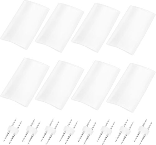 Kal-8 Paires De Câbles Lumineux À 2 Fils D'installation Coupleur Avec Manchon Thermorétractable Connecteurs De Bande Lumineuse Led Rvb À 2 Broches Pour Guirlandes Lumineuses De 10 À 12 Mm