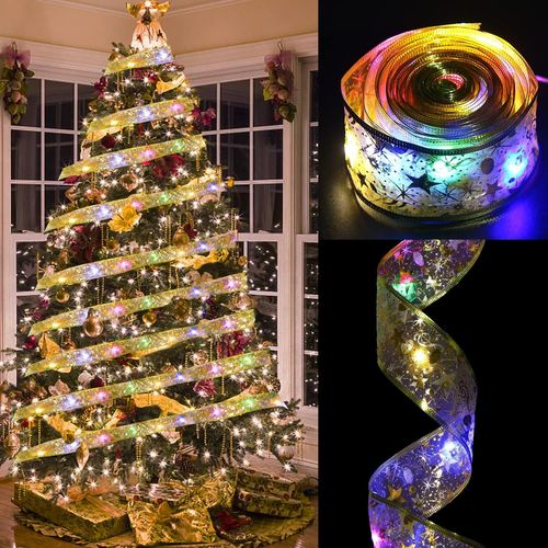 Kal-Guirlande Lumineuse Led À Piles, 4 M, Ruban De Noël, Guirlande Lumineuse À Piles, Pour Décoration De Sapin De Noël