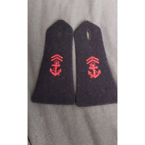 Paire Epaulette Troupes De Marine Troupes