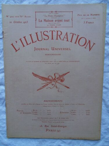 Hebdomadaire L'Illustration N°4207 Du 20 Octobre 1923