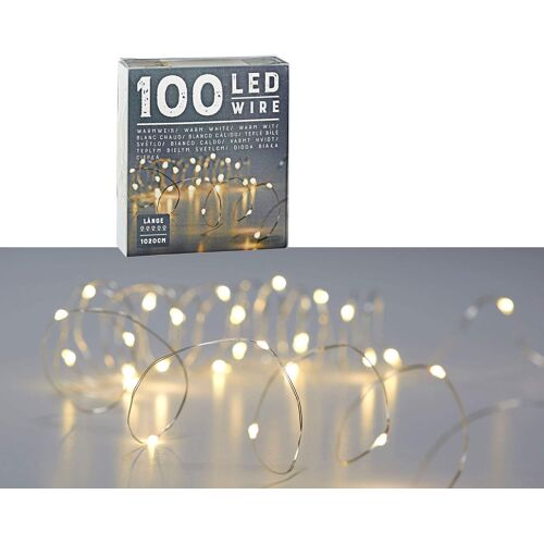 Kal-Lot De 100 Guirlandes Lumineuses Led Micro 1000 Cm Blanc Chaud - 1 X 100 Led - Micro Guirlande Lumineuse