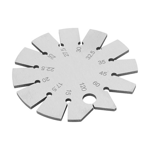 Kal-Jauge De Biseau En Acier Inoxydable, Jauge D'angle De Biseau De 15 À 120 Degrés, Rapporteur De Bords Obliques, Outil De Mesure De Jauge Réglable Multi-Angle Pour Couteau À Bois,