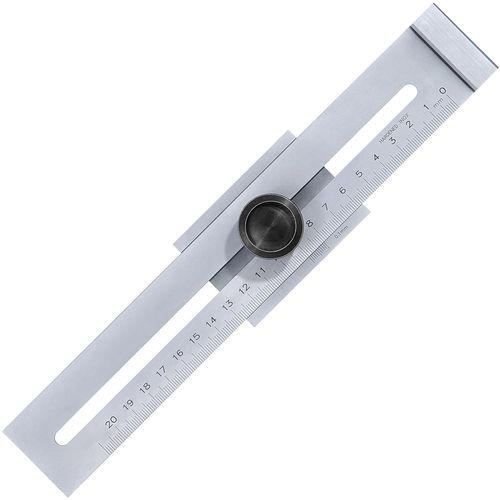 KAL-Acier Au Carbone Outils De Mesure, 0-200Mm Plage De Mesure Jauge De Marquage, Règle De Ligne Coulissante, Trusquin De Traçage Métal Pour Menuisier, Ingénieurs, Bricolage