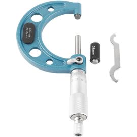 ERYI-Micromètre Extérieur 25-50 Mm Micromètre Externe De Haute Précision Outil De Mesure D'Épaisseur En Acier Inoxydable Précision De 0,01 Mm Avec Clé Et Boîte En Plastique