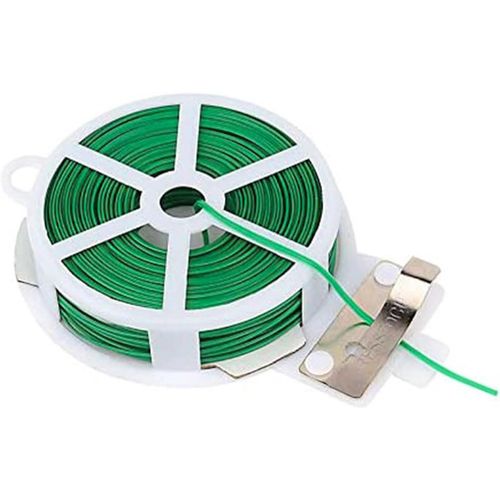 KAL-Sangle D'Organisation Verte Avec Attaches Souples Pour Plantes - Sangle Verte Réglable - Résistante Aux Intempéries