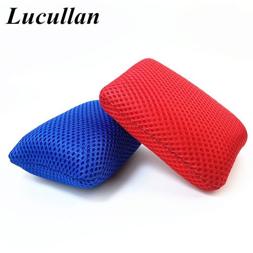 Éponge Microfibre Anti-Insectes,Outils De Lavage De Voiture,Pouvoir De Frottement Pour Éliminer Les Débris Tenaces Du Verre Et De La Peinture - Type 1 Blue 1 Red