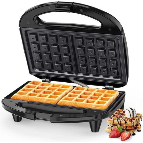 Gaufrier - Snailar - 750W - 2 tranches - Plaques antiadhésives - Design compact