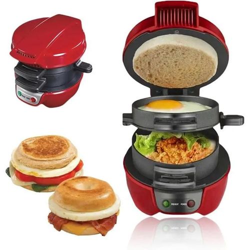 Appareils A Sandwiches, Muffin Burger Maker Et Grill SandwichHamburger, Avec Une Bague A ?ufs, Parfait Pour Le Hamburger, Collation