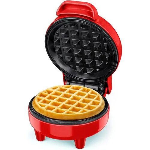SNAILAR Mini gaufrier Machine a gaufres belges Petit gaufrier Classique, pour les anniversaires des enfants, les fetes de famille, P
