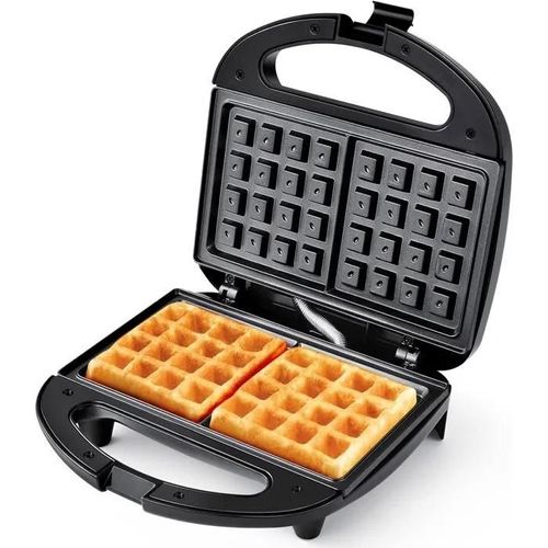 YASHE Appareil a gaufre, 750W Gaufrier Electrique, Machine a Gaufre pour 2 Gaufres, Plaques Antiadhesives, Temperature Automatique,