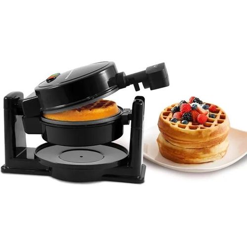Elite Gourmet EWM460 Gaufrier rotatif avec plaques antiadhesives pour gaufres de 3,2 cm d'epaisseur, sandwichs et diverses preparati
