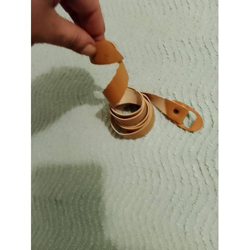 Ceinture Plastifiée Marron 40 L Vintage Années 80.