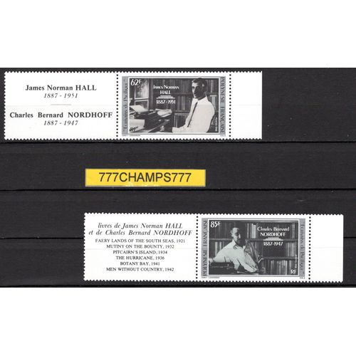 Polynésie Française. Écrivains Du Pacifique. 1988. Y & T 297 Et 298