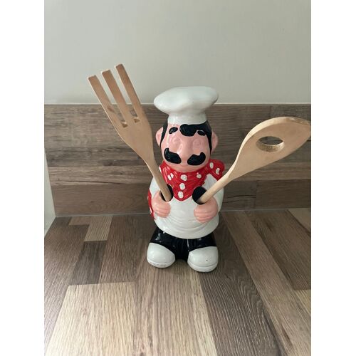 Joli Porte Ustensiles Décoratif-Chef Cuisinier 