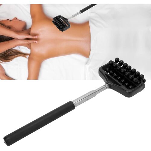 Gratte Dos,Masseur Télescopique Dos Muscle Roller Réglable Dos Tête Bras Scratch Roller,Pour Muscle Relax Drainage Lymphatique Pour Athlètes,Yoga,Physiothérapie,Anti Cellulite Masseur Rouleau(Le Noir