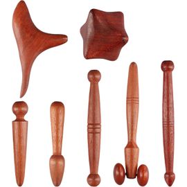 7 Pièces Appareils De Massage Points De Déclenchement En Bois, Trigger Pieds Bâtons Musculaire, Acupressure Point Stick, Stylo D'acupression, Visage Pour Relaxation Des Cou Épaules Et Bras