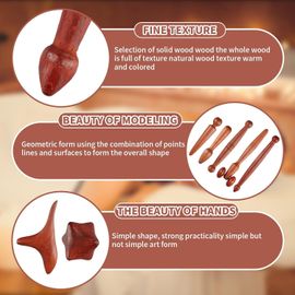 7 Pièces Appareils De Massage Points De Déclenchement En Bois,Trigger Pieds Bâtons Musculaire,Acupressure Point Stick,Stylo D'acupression,Visage Pour Relaxation Des Cou Épaules Et Bras
