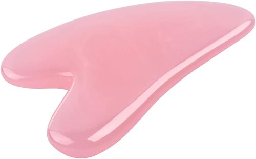 Kal-Outil De Massage Gua Sha Pour Le Grattage Du Massage De La Peau Du Visage Et Du Corps En Pierre De Quartz Rose Pour Les Outils Faciaux De Scrapper D'acupression Gua Sha