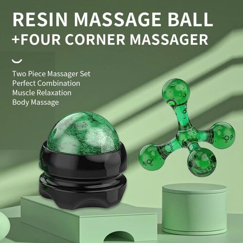 Balle De Massage Et Balle De Fascia Pour Auto-Massage Et Thérapie Par Points De Déclenchement,Appareil De Massage Acupression,Boule De Massage Pou(Vert)