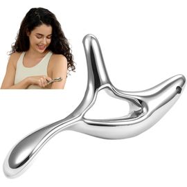 Appareil De Massage Gua Sha En Acier Inoxydable Avec Poignée Ergonomique, Drainage Lymphatique, Soulagement Des Tissus Profonds Pour Les Jambes, Le Dos, Le Visage, La Nuque, La Relaxation Musculaire