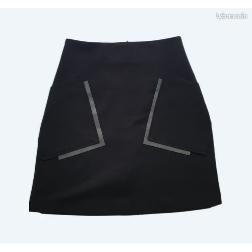 Jupe Droite Noire Taille 36 Cop Copine Avec 2 Poches