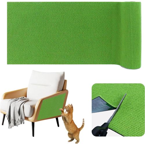 Teppc-Tapis Griffoir Pour Chat Adhesif Protection Canapé Chat Anti Griffe Protéger Les Meubles Et Les Murs (Vert Fruit, 40cm×3m)