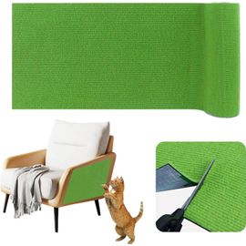 Teppc-Tapis Griffoir Pour Chat Adhesif Protection Canapé Chat Anti Griffe Protéger Les Meubles Et Les Murs (Vert Fruit, 40cm×3m)