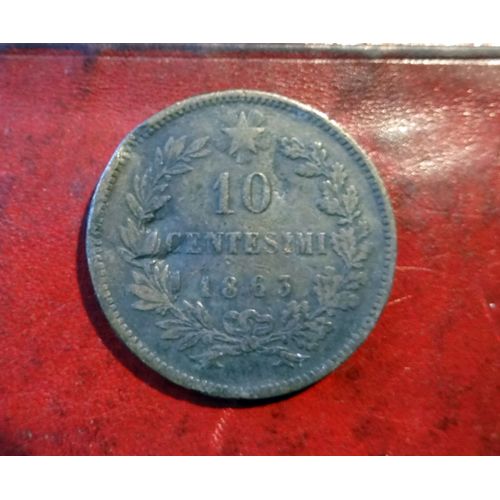10 Centesimi 1863 Vittorio Emanuele Ii Italie