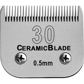 Lames Amovibles En Céramique Pour Tondeuse Pour Chien, Compatibles Avec Les Tondeuses 45-50/Heiniger/Andis, Oster A5, Km Series, Taille 30 1/50"" (0,5 Mm) Longueur De Coupe