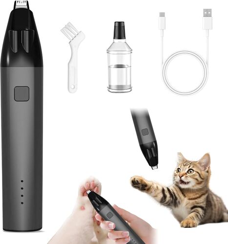 Tondeuse Chien Avec Lumière Led, Tondeuse Pour Chien Et Chats, Tondeuse À Pattes, Tondeuse À Poils Pour Pattes Rechargeable Pour Chiens, Chats, Pattes, Yeux, Oreilles, Visage, Corps