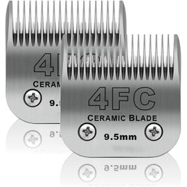 2 Unité Lame De Rechange Pour Toilettage De Chiens,Compatible Avec Les Séries Heiniger/Max45/Andis/Oster A5 Tondeuse Pour Chien,Taille 4fc 3/8""(9,5mm) Longueur De Coupe