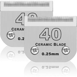 2 Unité Lame De Rechange Pour Toilettage De Chiens,Compatible Avec Les Séries Heiniger/Max45/Andis/Oster A5 Tondeuse Pour Chien,Taille 40# 1/100""(0,25mm) Longueur De Coupe