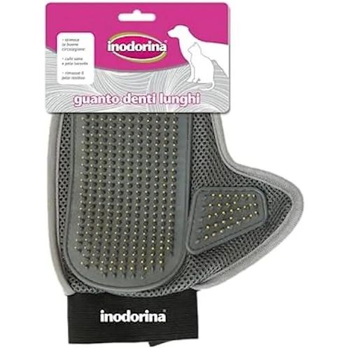 Inodorina, Gant À Dents Longues Pour Chiens Et Chats, Idéal Pour Éliminer Les Poils Résiduels, Élimine L'excès De Poils Pendant Les