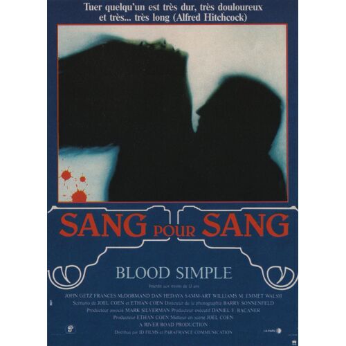 Sang Pour Sang - Affiche Du Film Des Drères Coen - 1985