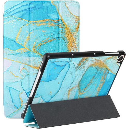 KAL-Tablet Coque Pour Huawei Matepad T10/T10S (9.7 Inch, 2020 Release), Pu Cuir Flip Housse Étui Support Coque De Tablet, Léger Housse Tablette Cover [Non Sommeil/Réveil Automatique] (Or Bleu)