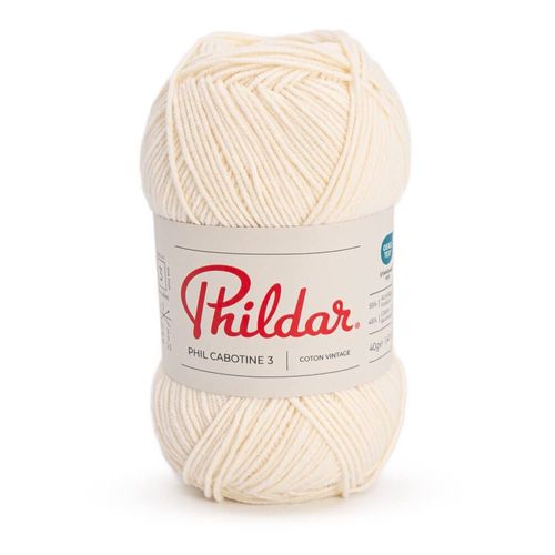Pelote De Coton Phildar - Phil Cabotine 3 - 40g : Douceur Et Légèreté Au Rendez-Vous ! Ecru