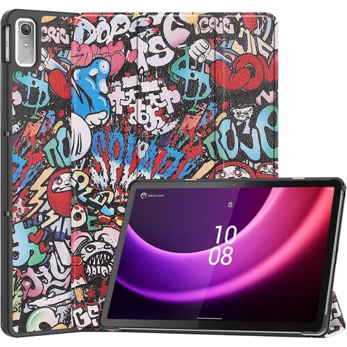 KAL-Coque Pour Lenovo Tab P11 (2Nd Gen) Tb350Fu/Tb350Xu 11,5 Pouces, Flip Cover En Cuir Protection Avec Stand Fonction Étui Pour Lenovo Tab P11 2Nd Gen Tablet, Graffiti