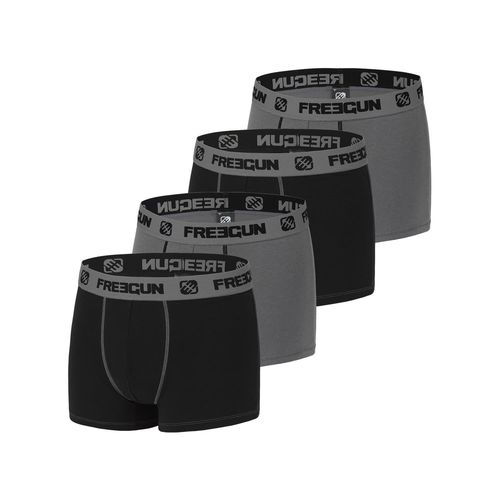 Lot De Boxers En Coton Pour Homme Freegun : X4 Noir-Gris / Xl