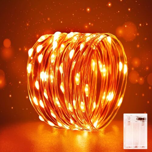 Kal-Mini Guirlande Lumineuse Led À Piles De 3 M Pour L'intérieur Avec Minuteur - Petite Guirlande Lumineuse Avec Fil De Batterie Pour Mariage, Noël, Fête, Halloween, Chambre À Coucher, Décoration Cad