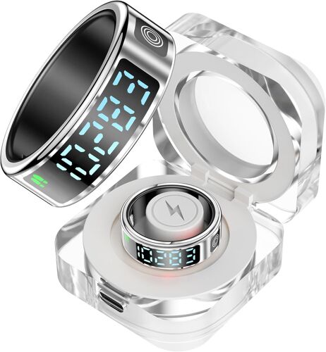 Ulteronixshop-Bague Intelligente Pour Homme Et Femme - Écran Tactile - Affichage De L'heure Android - Fréquence Cardiaque - Oxygène Dans Le Sang - Suivi D'activité - Pour Le Sport, Le Temps, La Dista