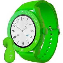 KALANKA-TECHMADE - Smartwatch avec appels Bluetooth | Écouteurs inclus | Cardiofréquencemètre, SpO2 | Surveillance Sport et Sommeil | Notifications App | Fonction SOS | IP67 Résistant, Vert, UNIQUE R